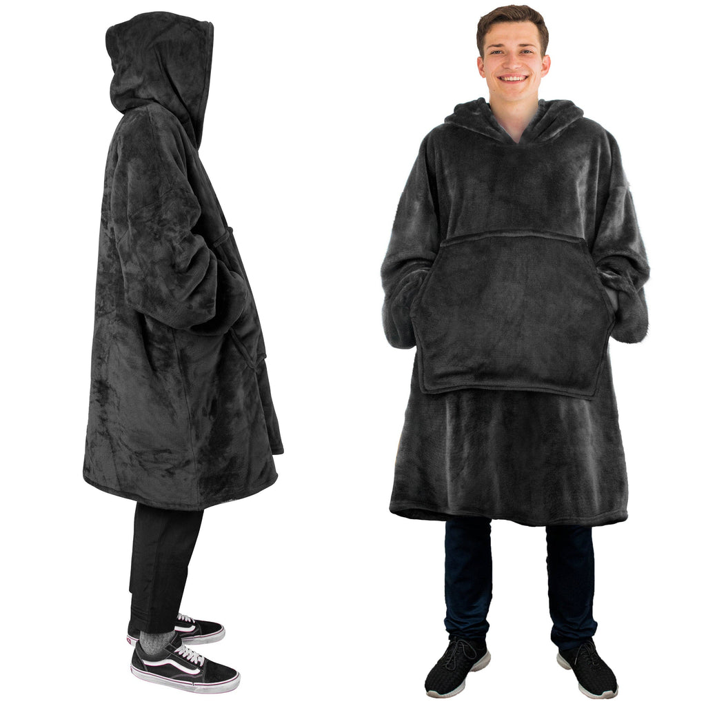 Oversized wearable hoodie blanket